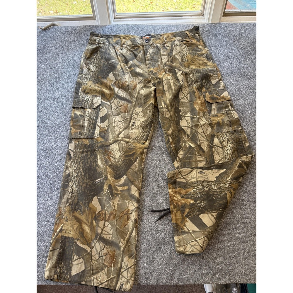 Outfitters Ridge Cargo Pants Mens 2XL Realtree Hardwoods Organic Cotton Hunting